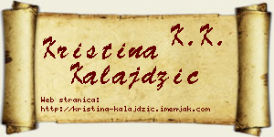 Kristina Kalajdžić vizit kartica